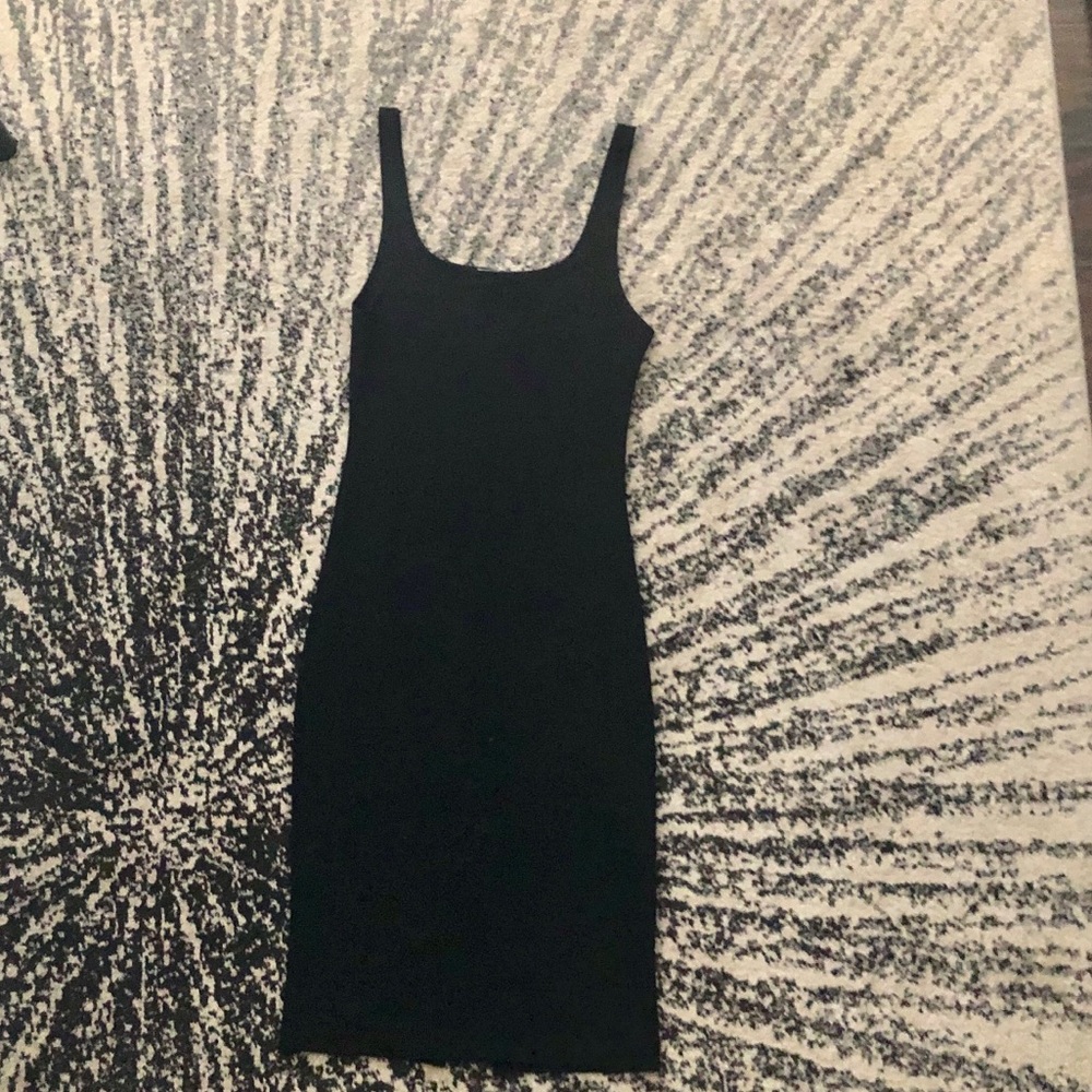 Zara Black MIDI tank dress